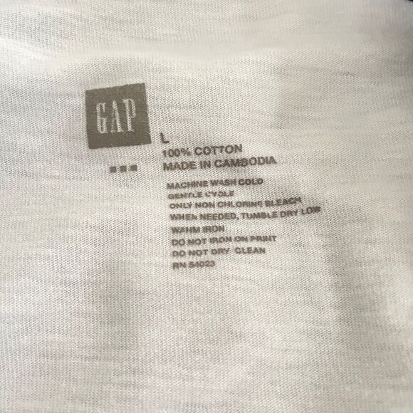 Gap Mens 100% Cotton Raglan Henley “Guide” Long Sleeve Tee Size Large - Picture 4 of 5